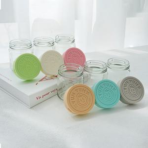 헥사 얌얌 실리콘뚜껑 유리병 원형 이유식 밀폐용기 150ml SG150 6컬러 세트