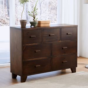 해찬솔 소나무 통원목 3단 수공예 서랍장 1200 엔틱색/주문제작가능/원목서랍장/3단원목서랍장/국내제작