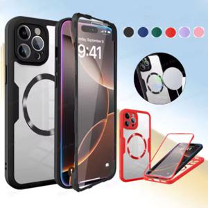 아이폰 17 air pro max 마그네틱 맥세이프 호환 양면 풀커버 투명 하드 슬림 범퍼 실리콘 케이스