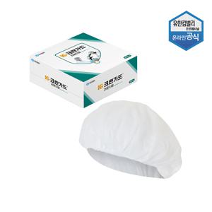 크린가드 라운드 캡 100매 일회용 헤어캡 위생모자 44028