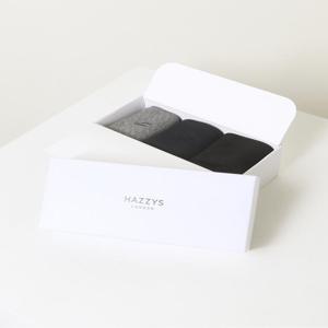 [선물포장] HJSS5F101WT_남성 솔리드 컬러 양말 3종세트_HI503