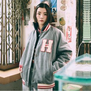 울 바시티 봄버 재킷 (T32F0WJC10TMT1P0U)