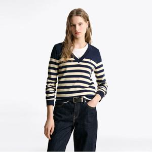 타미힐피거 코튼 저지 스티치 브이넥 스웨터 (T22F0KTO002WT20FA)