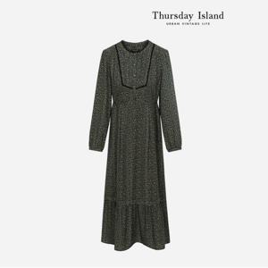 [정상가-329000원][Thursday Island] 레이스 믹스 롱 원피스(T236MOP546W)
