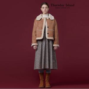 [정상가-499000원][Thursday Island] 크롭 페이크 무스탕 자켓(T238MLT241W)