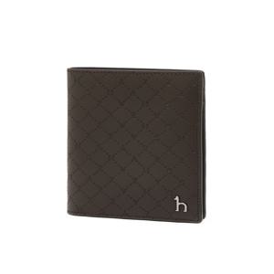 헤지스 액세서리 남성 [[25SS]] WUWA5E305W3 [스테디셀러] 브라운 이니셜로고 소가죽 중지갑