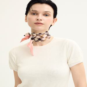 액세서리 [[26SS]] DCSC6E989P2 스카프]핑크 스트라이프 실크 스카프