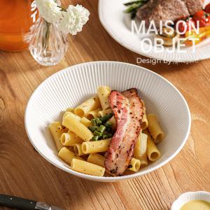 윤도자기 순백 화이트 도자기 넓은면기 2P