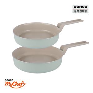 마린 민트 IH 인덕션 세라믹 프라이팬 2종세트[팬24+팬26]