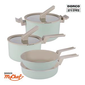 마린 민트 IH 인덕션 프라이팬+냄비 4종세트[팬20+궁26+편20+양수24]