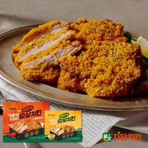 [자담] 통닭다리 빠삭킹 순살치킨 총12팩 (오리지널맛 6팩+스파이시맛 6팩+ 맵슐랭소스 2개)