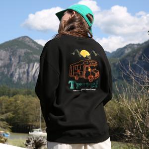 트래벌 캠핑카 라인 자수 맨투맨티셔츠 FMT3020 / 4color