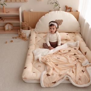 모달 아기 토퍼 겨울 이불 세트 (요 토퍼+다우니퍼 블랭킷L+베개)
