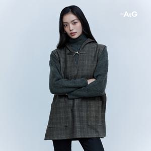 울혼방 체크 버클케이프