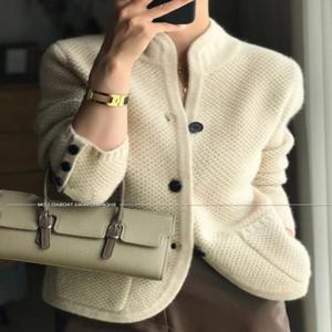 디펜 캐시미어 3color 버튼 니트 자켓