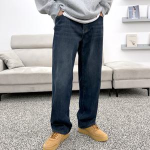 3단기장 웜포켓 세미와이드 기모 데님 팬츠 (KD067)