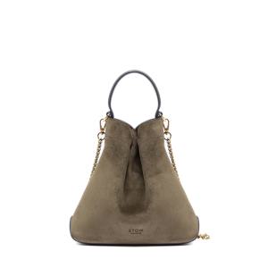 스토우런던 미니 커브백 Dark Green Suede 다크그린