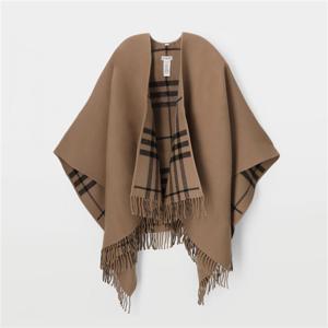 리버시블 체크 울 케이프 81045031