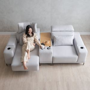 미노 모션소파 전동 리클라이너 3인용 패브릭 고급형 (콘솔박스 일반형 포함)