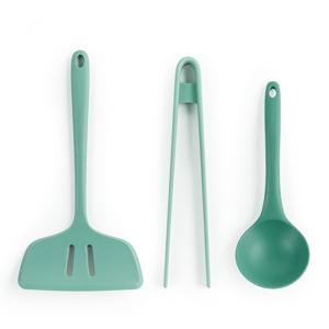 디엣지 키친툴 실리콘 조리도구 3종 세트 뒤집개 서빙스푼 미니집게