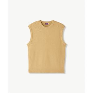 [STCO]사선 조직 니트 베스트_옐로우 (오버핏)-SKVUC71OSY