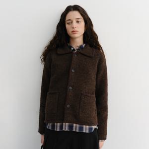 던스트 UNISEX COLLARED KNIT JACKET BROWN_UDSW5D125W2