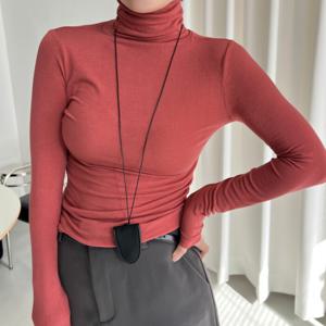 [브리치]  / 1 + 1 7컬러 얇은목폴라 시스루 목티 쫄티 이너 폴라티