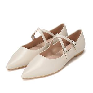 [최초가 168,000] 세븐플로어 스틸레토 더블 스트랩 여성플랫 1cm_SFH134.