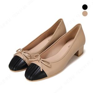 [최초가 168,000] 세븐플로어 소가죽 토캡 여성펌프스 3cm_SFH137