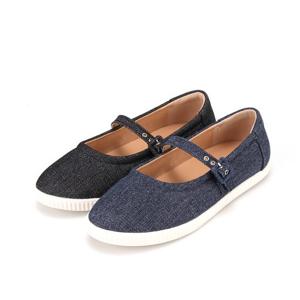 [최초가 168,000] 세븐플로어 패브릭 데님 메리제인 여성 플랫 1.5cm_SFH542.