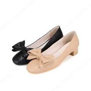 [최초가 198,000] 세븐플로어 소가죽 빅리본 여성키튼힐 3cm_SFI133