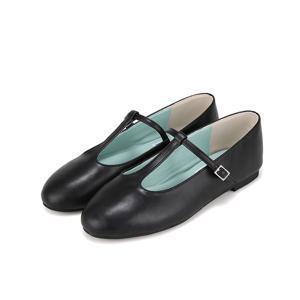 [최초가 198,000] 세븐플로어 소가죽 T스트랩 여성플랫 1cm_SFI134BK