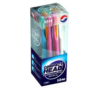 얇은헤드 칫솔 초극세모 12입