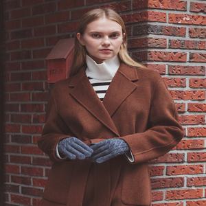 헤지스 여성 [[24FW]] HSGV4D901CG [반값[캐시미어] 차콜그레이 케이블 니트 장갑