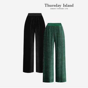 [정상가-139000원][Thursday Island] 벨벳 밴딩 와이드 팬츠(T236MPT134W)