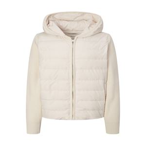 헤지스 여성 [[25FW]] HSJU5D001IV [시즌오프]니트배색 후드 경량 다운 아이보리