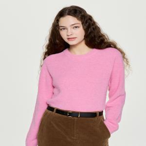 헤지스 여성 [[25FW]] HSSW5D020P2 [시즌오프]베이비알파카 블렌디드 홀가먼트 라운드넥 풀오버