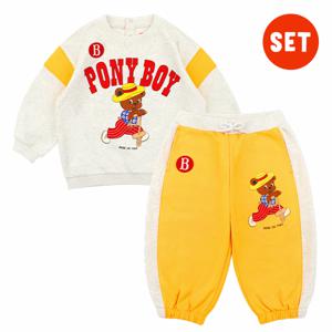 베이비 포니 컬러 블럭 맨투맨 셋업_BP61MR126SET