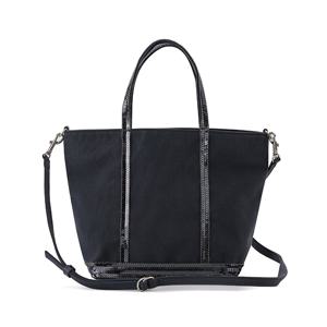 0PVE01 V40435 781 카바스 스팽글 코튼 지퍼 토트백 스몰 S