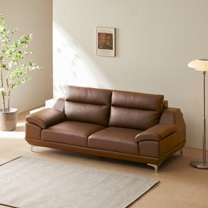 뉴테라 천연면피 가죽 3인용 소파 DF921802