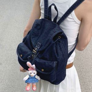 [브리치]  / 가벼운 데님 스트링 복조리백팩