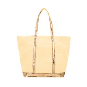 0PVE31 V40409 222 카바스 스팽글 리넨 지퍼 토트백 라지 L