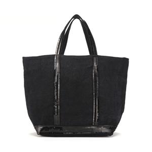 0PVE31 V40413 999 카바스 스팽글 리넨 토트백 미디움 M