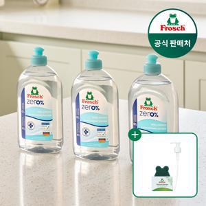 독일 주방세제 제로 500ml 3개+펌프+수세미
