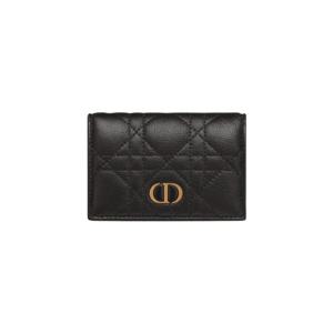 MUST IT_디올 카로 XS 지갑 서플 까나쥬 카프스킨 블랙 S5132UWHCM900