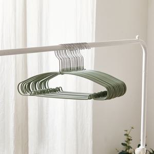 ON 논슬립 흘러내리지 않는 공간절약 옷걸이 20P세트 세이지그린