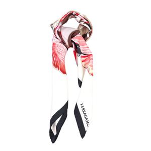 플라워 프린트 실크 스카프 310143-0762778