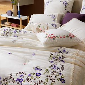 효재 로즈와일드 광목 차렵 슈퍼킹 SK 봄가을 간절기 사계절 혼수 선물 먼지없는 이불 세트