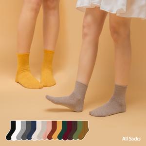 여 멜란지 굵은골지 양말 4켤레 한세트[두세트에 한켤레더]