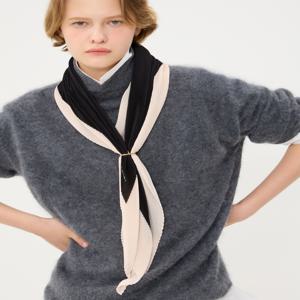 뉴욕 액세서리 JASC4F610BK [스카프링세트] 블랙 플리츠 마름모 스카프